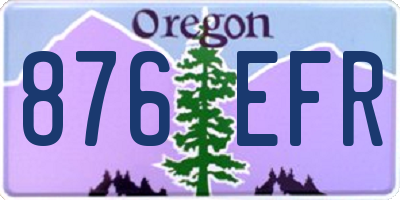 OR license plate 876EFR