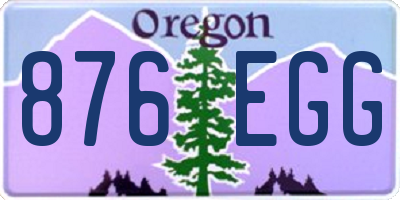 OR license plate 876EGG