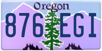 OR license plate 876EGI
