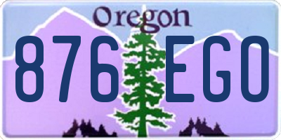 OR license plate 876EGO