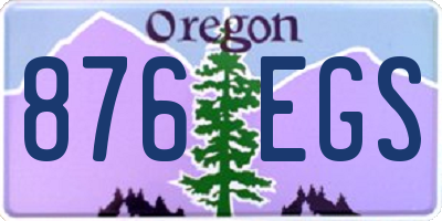 OR license plate 876EGS