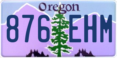 OR license plate 876EHM