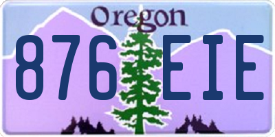 OR license plate 876EIE