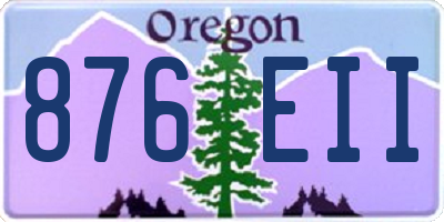 OR license plate 876EII