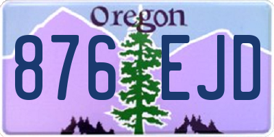 OR license plate 876EJD