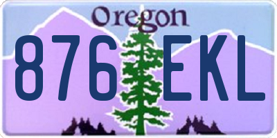 OR license plate 876EKL