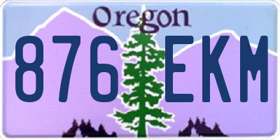 OR license plate 876EKM