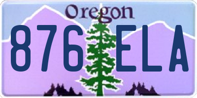 OR license plate 876ELA