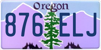 OR license plate 876ELJ