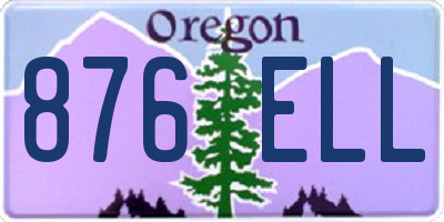 OR license plate 876ELL