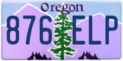 OR license plate 876ELP