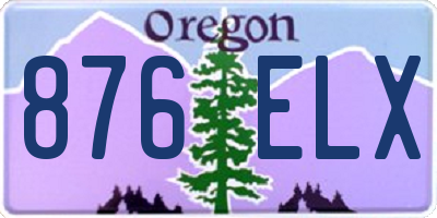 OR license plate 876ELX