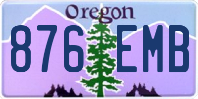 OR license plate 876EMB