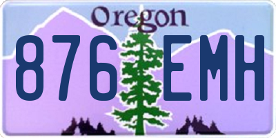 OR license plate 876EMH