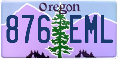 OR license plate 876EML