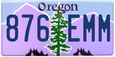 OR license plate 876EMM