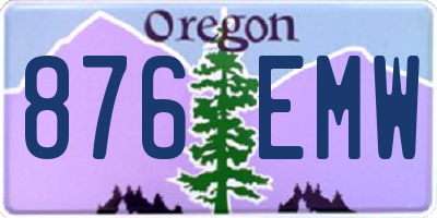 OR license plate 876EMW