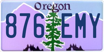 OR license plate 876EMY