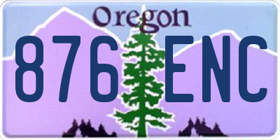 OR license plate 876ENC