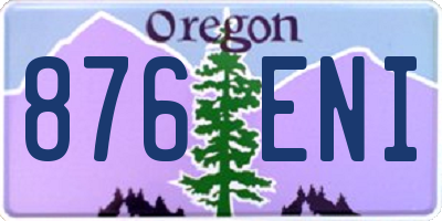 OR license plate 876ENI