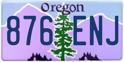OR license plate 876ENJ