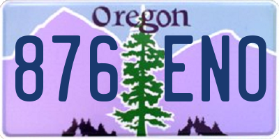 OR license plate 876ENO