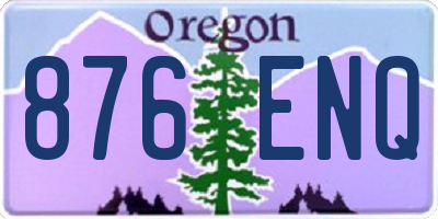 OR license plate 876ENQ