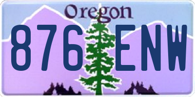OR license plate 876ENW