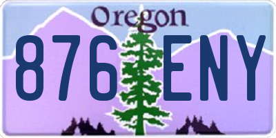 OR license plate 876ENY