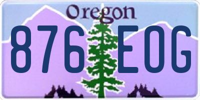 OR license plate 876EOG
