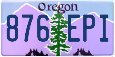 OR license plate 876EPI
