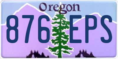 OR license plate 876EPS