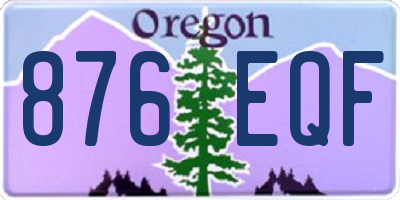 OR license plate 876EQF