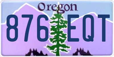 OR license plate 876EQT