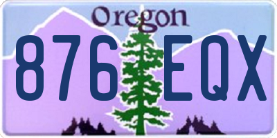 OR license plate 876EQX