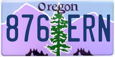 OR license plate 876ERN