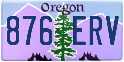 OR license plate 876ERV