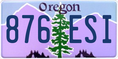 OR license plate 876ESI