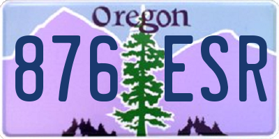 OR license plate 876ESR