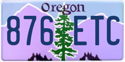 OR license plate 876ETC