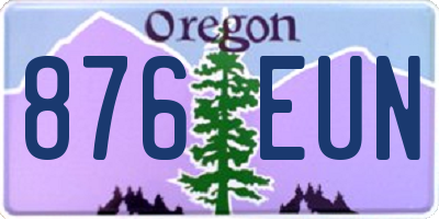 OR license plate 876EUN