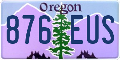 OR license plate 876EUS