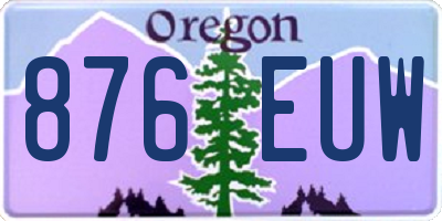 OR license plate 876EUW