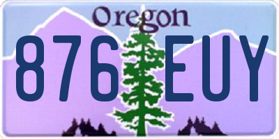 OR license plate 876EUY