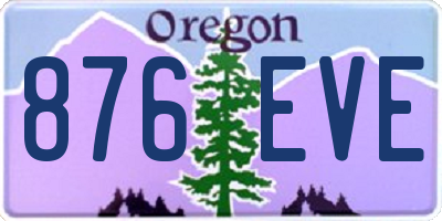 OR license plate 876EVE