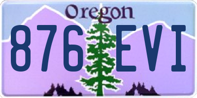 OR license plate 876EVI