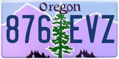 OR license plate 876EVZ