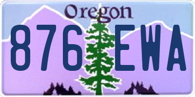 OR license plate 876EWA