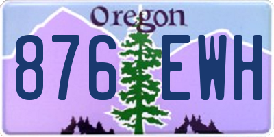 OR license plate 876EWH