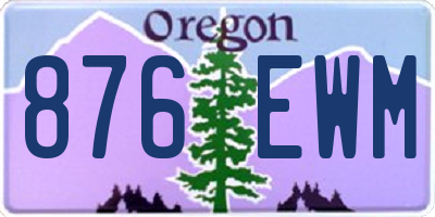 OR license plate 876EWM
